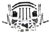 BDS Suspension 11-16 F250 6in coilover Lift-3.5in OE blk-Diesel engine view 2