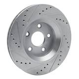 Dynamic Friction Company Brake Rotor - Drilled and Slotted - Silver 63142033R view 2