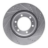 Dynamic Friction Company Brake Rotor - Drilled and Slotted - Silver 63176128L view 3