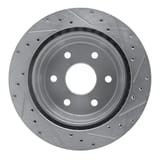 Dynamic Friction Company Brake Rotor - Drilled and Slotted - Silver 63148041L view 2