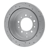 Dynamic Friction Company Brake Rotor - Drilled and Slotted - Silver 63176137L view 2