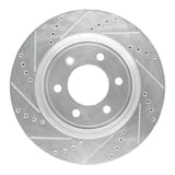 Dynamic Friction Company Brake Rotor - Drilled and Slotted - Silver 63154287L view 1