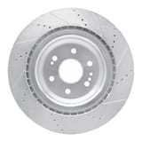 Dynamic Friction Company Brake Rotor - Drilled and Slotted - Silver 63147079L view 2
