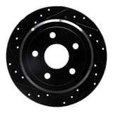 Dynamic Friction Company Brake Rotor - Drilled and Slotted - Black 63342029L view 1
