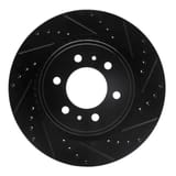 Dynamic Friction Company Brake Rotor - Drilled and Slotted - Black 63354204R view 1