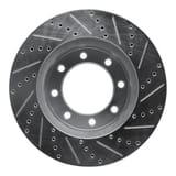 Dynamic Friction Company Brake Rotor - Drilled and Slotted - Silver 63154223L view 2