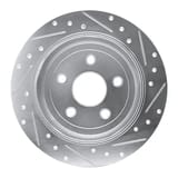 Dynamic Friction Company Brake Rotor - Drilled and Slotted - Silver 63142029L view 2