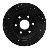 Dynamic Friction Company Brake Rotor - Drilled and Slotted - Black 63348037R view 5