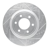 Dynamic Friction Company Brake Rotor - Drilled and Slotted - Silver 63154287R view 1