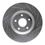 Dynamic Friction Company Brake Rotor - Drilled and Slotted - Silver 63142033L view 2