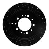 Dynamic Friction Company Brake Rotor - Drilled and Slotted - Black 63376137R view 2