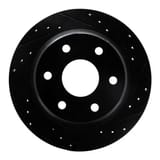 Dynamic Friction Company Brake Rotor - Drilled and Slotted - Black 63348037R view 1