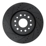 Dynamic Friction Company Brake Rotor - Drilled and Slotted - Black 63340120L view 1