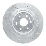 Dynamic Friction Company Brake Rotor - Drilled and Slotted - Silver 63147079R view 1