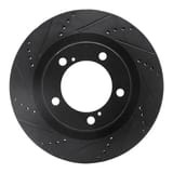 Dynamic Friction Company Brake Rotor - Drilled and Slotted - Black 63376136L view 1