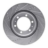 Dynamic Friction Company Brake Rotor - Drilled and Slotted - Silver 63176128R view 5