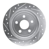 Dynamic Friction Company Brake Rotor - Drilled and Slotted - Silver 63142029R view 2