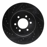 Dynamic Friction Company Brake Rotor - Drilled and Slotted - Black 63354204R view 2