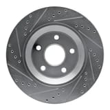 Dynamic Friction Company Brake Rotor - Drilled and Slotted - Silver 63142033R view 3