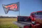 Flag Pole Holder | Bed Rail | w/ Flag view 5