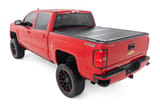 Hard Tri-Fold Flip Up Bed Cover | 6'7" Bed | Rail Cap | Chevy/GMC 1500/2500HD/3500HD (14-19) view 3