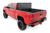 Hard Tri-Fold Flip Up Bed Cover | 6'7" Bed | Rail Cap | Chevy/GMC 1500/2500HD/3500HD (14-19) view 5
