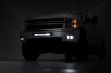 LED Light Kit | Fog Mount | 2" Black Pair | White DRL | Chevy Silverado 2500 HD/3500 HD (11-14) view 2