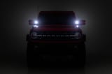 LED Light Kit | Ditch Mount | 3.5" Black Round Pair | Amber DRL | Ford Bronco (21-26) view 5