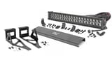 LED Light Kit | Bumper Mount | 20" Black Dual Row | White DRL | Ford F-250/F-350 Super Duty (05-07) view 1