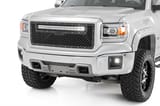 Mesh Grille | 30" Dual Row LED | Black | White DRL | GMC Sierra 1500 (14-15) view 2