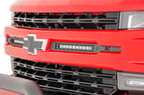 LED Light Kit | Grille Mount | 10" Chrome Slimline Pair | Chevy Silverado 1500 (19-22) view 2