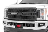 Mesh Grille | 12" Dual Row LED | Black | Ford F-250/F-350 Super Duty (17-19) view 1