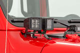 LED Light Kit | Quad | Cowl Mount | 2" Black | Amber DRL | Jeep Gladiator JT/Wrangler JL (18-26) view 6