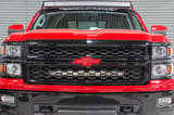 LED Light Kit | Behind Grille Mount | 30" Black Dual Row | White DRL | Chevy Silverado 1500 (14-15) view 5