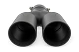 Exhaust Tip | Black | Red RC Logo | 2.5-3 Inch Pipe Single Inlet | Dual Outlet view 3