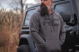 Rough Country Hoodie | RC Topographical Sleeve | Charcoal | LG view 2