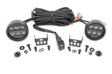 LED Light Kit | Ditch Mount | 3.5" Black Round Pair | Amber DRL | Ford Bronco (21-26) view 1