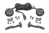 LED Light Kit | Ditch Mount | Black Series Round | 3.5 Inch | Amber DRL | Toyota Tacoma (16-23) view 1