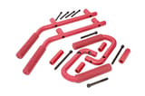 Grab Handles | Steel | FR & RR | Red | Jeep Wrangler JK/Wrangler Unlimited (07-18) view 1