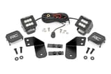 LED Light | RR Cage Mount | 2" Black Flood Pair | Polaris Ranger 1000/Ranger XP 900/1000 view 1