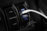 USB Switch Insert | 2x1 with Logo | Blue Back Light view 5