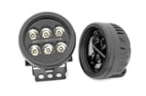 Black Series Round LED Light Pair | 3.5 Inch | Amber DRL view 3