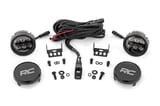 Black Series Round LED Light Pair | 3.5 Inch | Amber DRL view 1