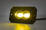 3x1.75 Inch Black Series | Yellow | LED Slim Aux | SAE Fog | Flush Mount | Pair view 3