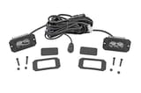 3x1.75 Inch Black Series LED Slim Aux | SAE Fog | Flush Mount | Pair view 1