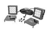4 Inch Chrome Series LED Light Pods | Square | White DRL | Pair view 1