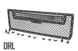 Mesh Grille | 30" Dual Row LED | Black | Amber DRL | GMC Sierra 1500 (14-15) view 1