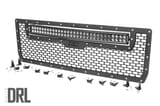 Mesh Grille | 30" Dual Row LED | Black | White DRL | GMC Sierra 1500 (14-15) view 1