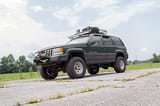 LED Light Mount | Upper Windshield | 50" Curved | Jeep Grand Cherokee ZJ (93-98) view 4