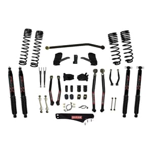 Skyjacker 7 Inch Dual Rate Long Travel Long Arm Suspension Lift Kit/Black MAX Shocks